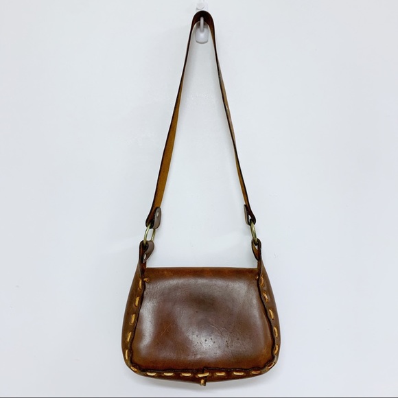 Boho Leather bag, Vintage Western Leather bag - Picture 7 of 16